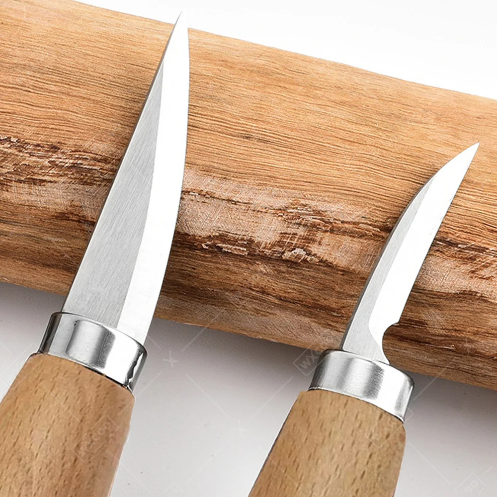WXCOO Ergonomic Wood Carving Hook Chisel Knife Crooked Sculpting Tools for Spoon Making Beginners Professional Woodworkers view 4