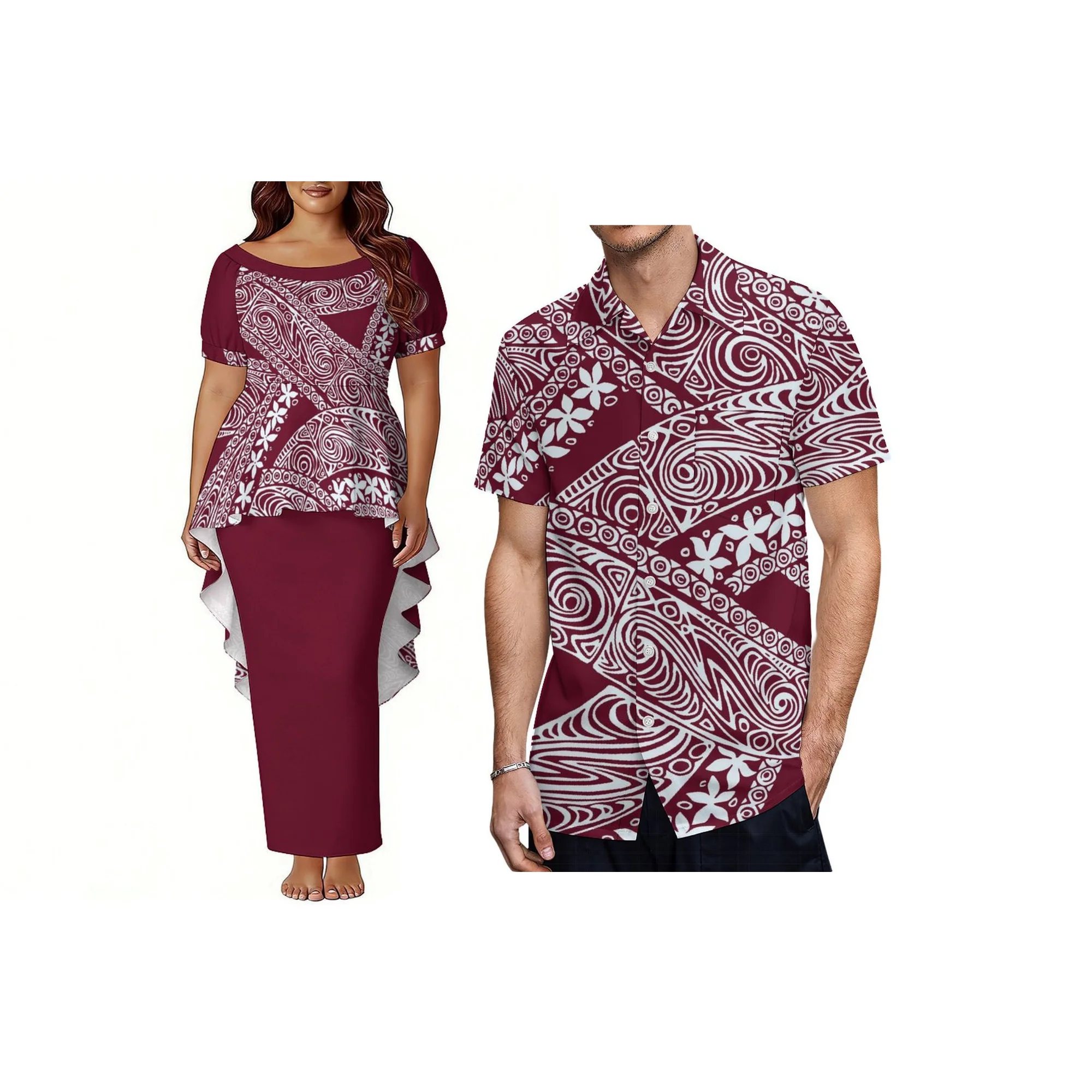 ชุดเดรสทงกา ปูเลตาซี แบบใหม่ล่าสุด ดีไซน์หางปลา สำหรับผู้หญิง เสื้อและกระโปรงสองชิ้น แขนพองสั้น คอกลม