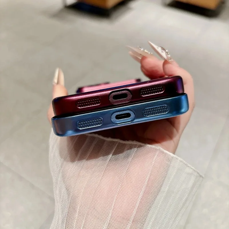 Luxuriöse Nano-Matt-Transluzente Hülle für iPhone 18 17 16 Plus 15 14 13 Pro Max mit Linsenschutz und Matter Rückseite, Hartschale – Detail 10