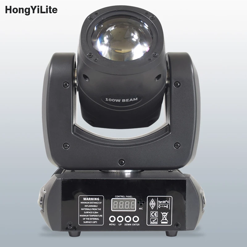 LED DJ Beam Moving Head, DMX Light, 8 Face Prism, DMX512 Sound, Disco Stage Effect, Party Dance Bar, Música, 100W