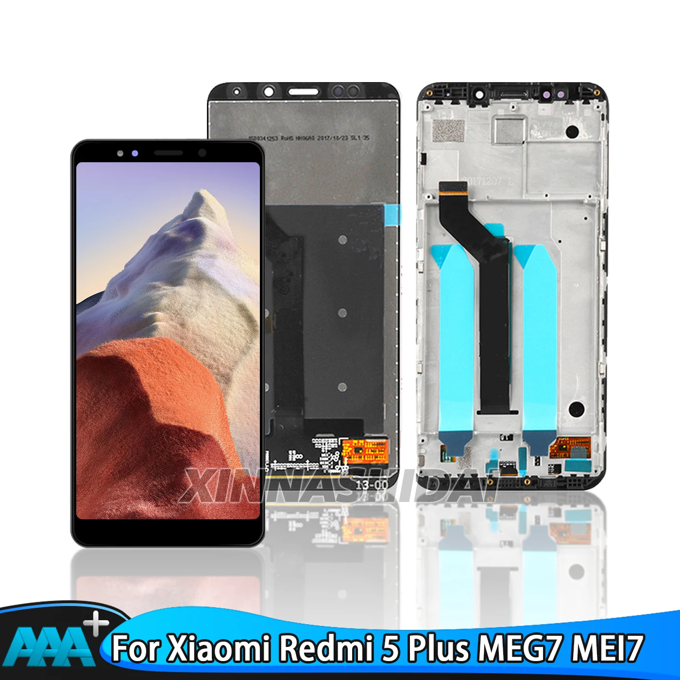 Tela lcd para xiaomi redmi 5 plus meg7 mei7 display lcd tela de toque digitador assembléia tft substituição da tela com quadro