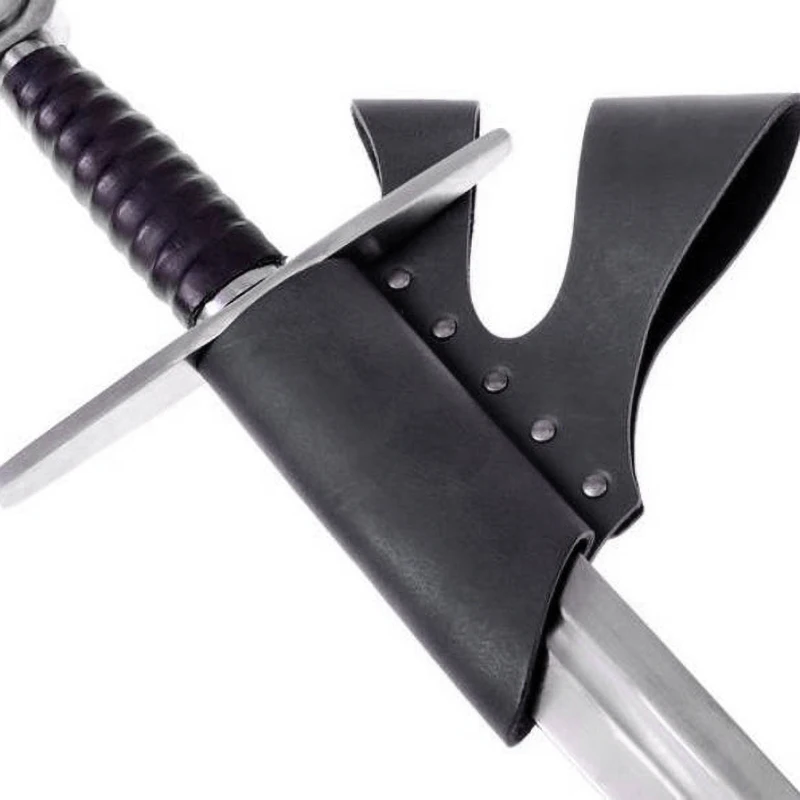 

PU Leather Belt Sword Holder Scabbard Medieval Larp Stage Props Katana Sheath Frog Cosplay Viking Knight Accessory Men Adult