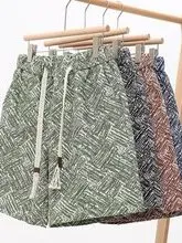 

Мужские летние уличные шорты в американском стиле с клетчатым принтом, свободные, больших размеров, пляжные, повседневные, длиной до колена, для мальчиков