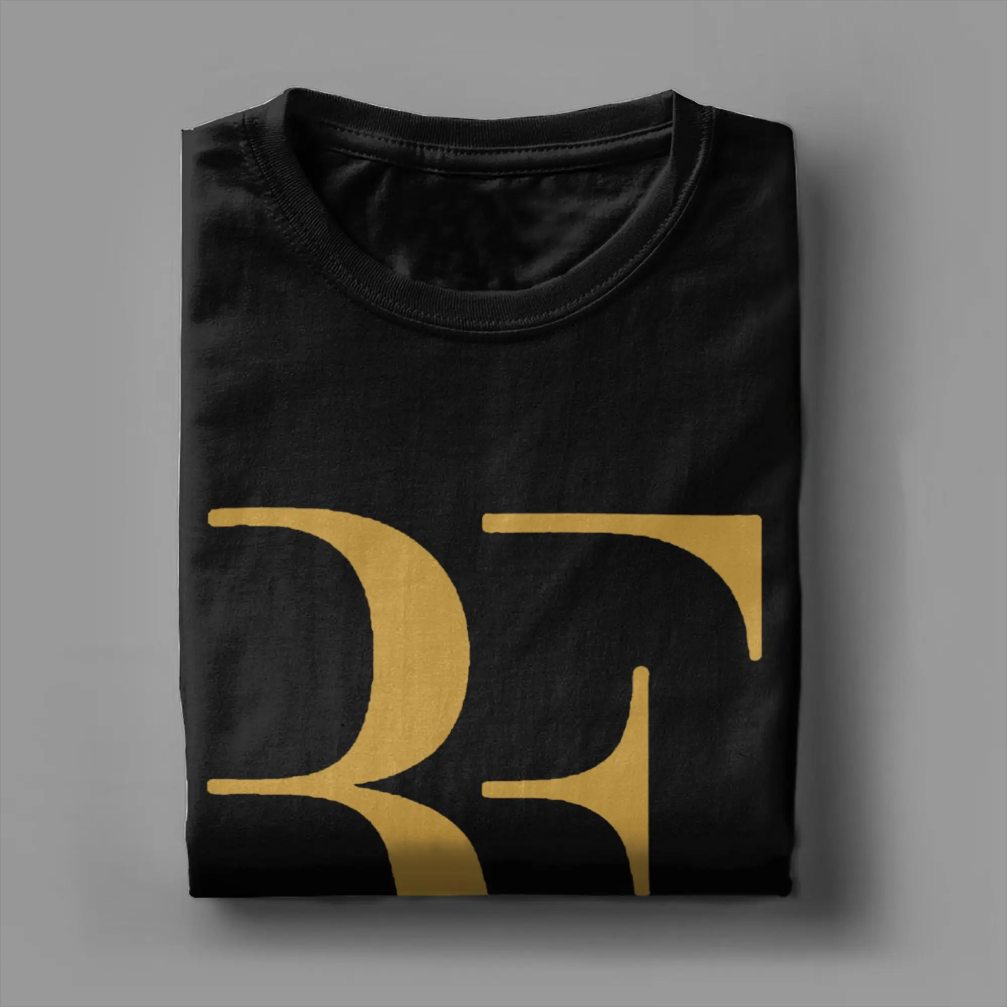 RF روجر فيدرر تي شيرت الرجال 100% القطن الجدة تي شيرت الياقة المستديرة تي شيرت ملابس قصيرة الأكمام حجم كبير