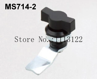 

MS714-2 Cam Lock Zinc Alloy Steel Equipment Cabinet Lock With Handle Black Industrial Distribution Box Cam Lock door lock 1 PC