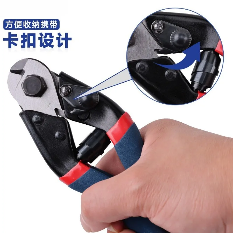 Wire rope cutting pliers Wire shears Industrial grade lead-sealed shears 7.6 inch labor-saving wire rope pliers YEC-GS5