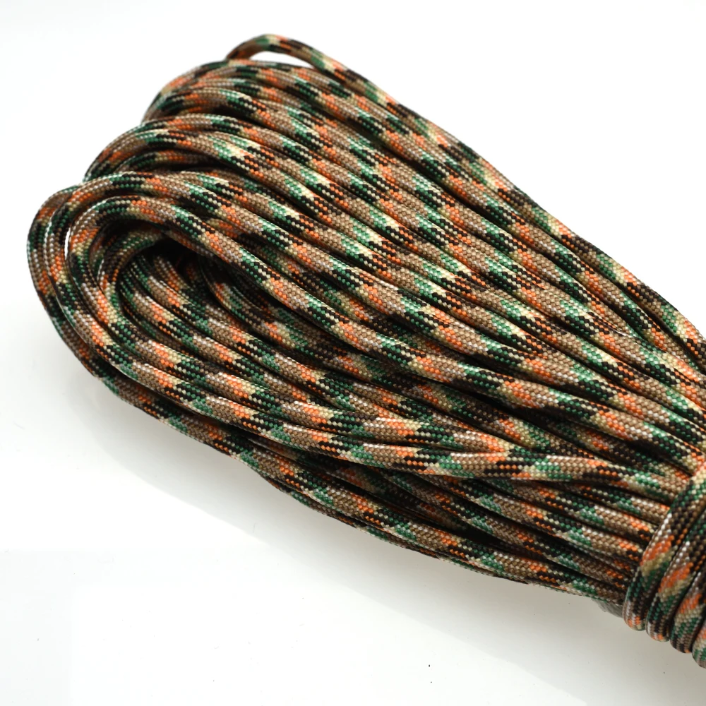 1pcs 100FT 550 Paracord Parachute Cord Lanyard Mil Spec Type III 7 Strand Core For Climbing Camping Buckles Bracelet