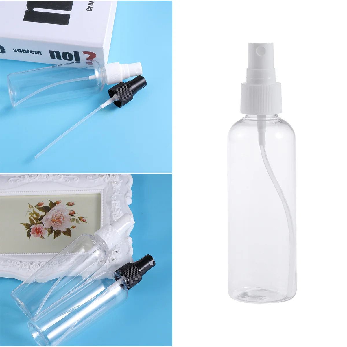 4pcs Spray Bottle Isopropyl Spray Bottle Small Bottles Alcohol Squirt For Liquids Travel Portable Mini Split Container Accessory