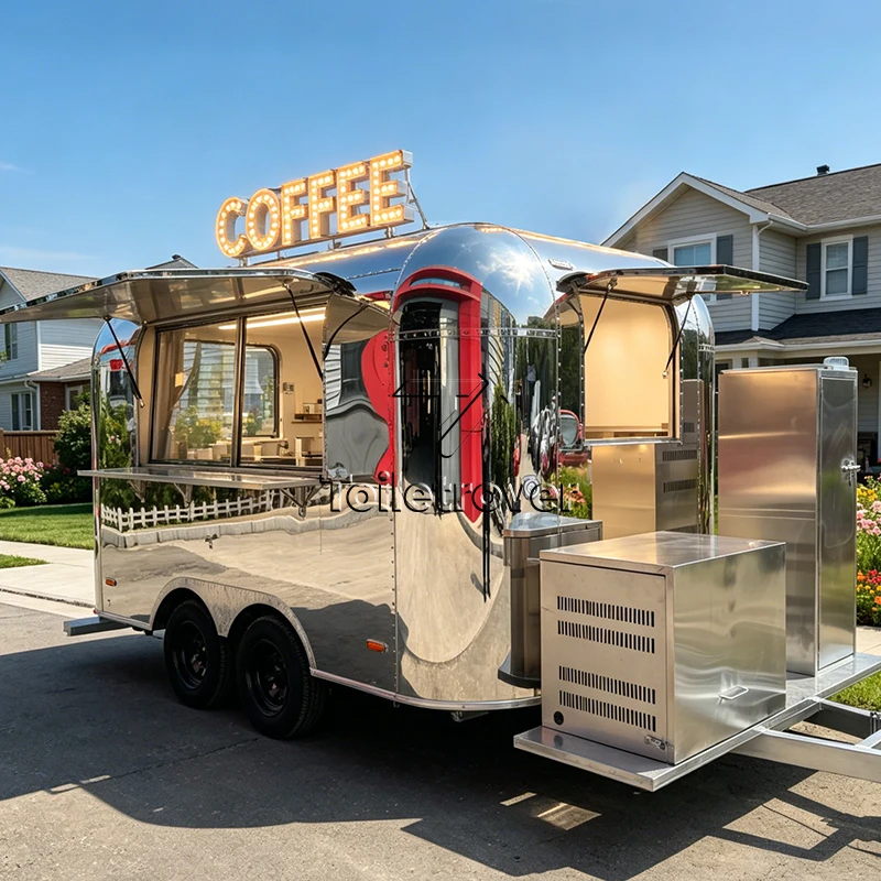 Commercial Food Truck Custom Food Trailer Lemonade Coffee Food Truck Milk Shake Mobile Food Trailer with Concession Window