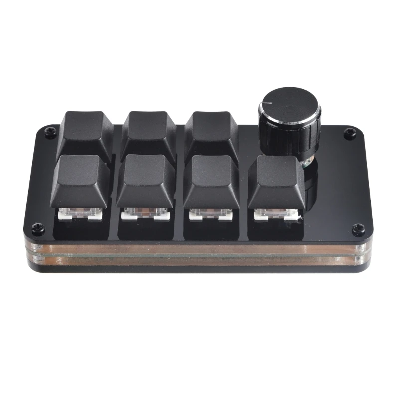 มาโครคีย์บอร์ดการเขียนโปรแกรมปุ่มกด 7 ปุ่ม 1 ปุ่มคีย์บอร์ดเครื่องกลปุ่มมินิ