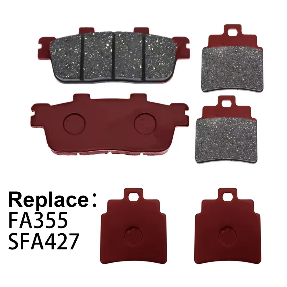 Motorbike Braking System 1kit Front Rear Ceramic Brake Pads Fit for Sym Cruisym300 18-22 Substitute for FA355 SFA427 Brake Pads