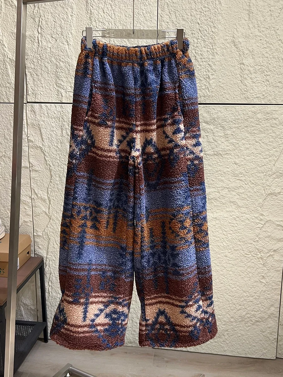 

Extra Warm Fleece Lined Thick Winter Men's Straight Leg Wide Leg Casual Pants Sweatpants Trendy Japanese Style Fashion Urban ...