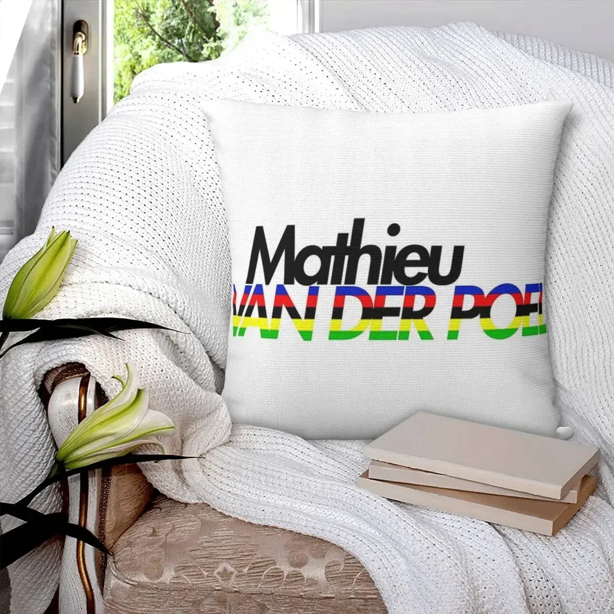 Mathieu Van Der Poel CX World Champion Square Pillowcase Pillow Cover Polyester Cushion Comfort Throw Pillow for Home Bedroom