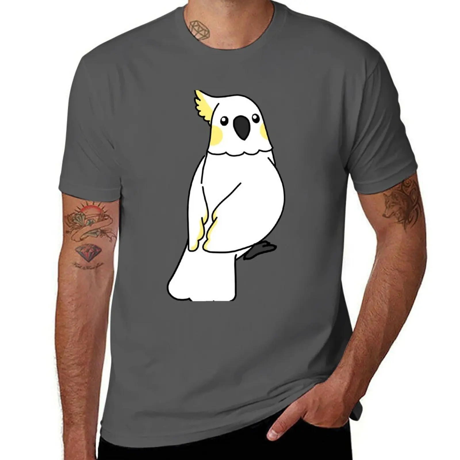 

Sulfur Crested Cockatoo T-Shirt Sports Casual Short Sleeve Cotton Tee