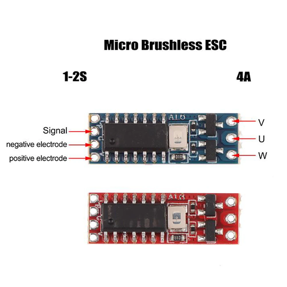 Micro Motor sin escobillas 1S-2S DC 3,7 V-8,4 V 4A, placa controladora, Unidad Reguladora eléctrica para Motor sin escobillas 1104, 1106, 1306, 1407, 1503