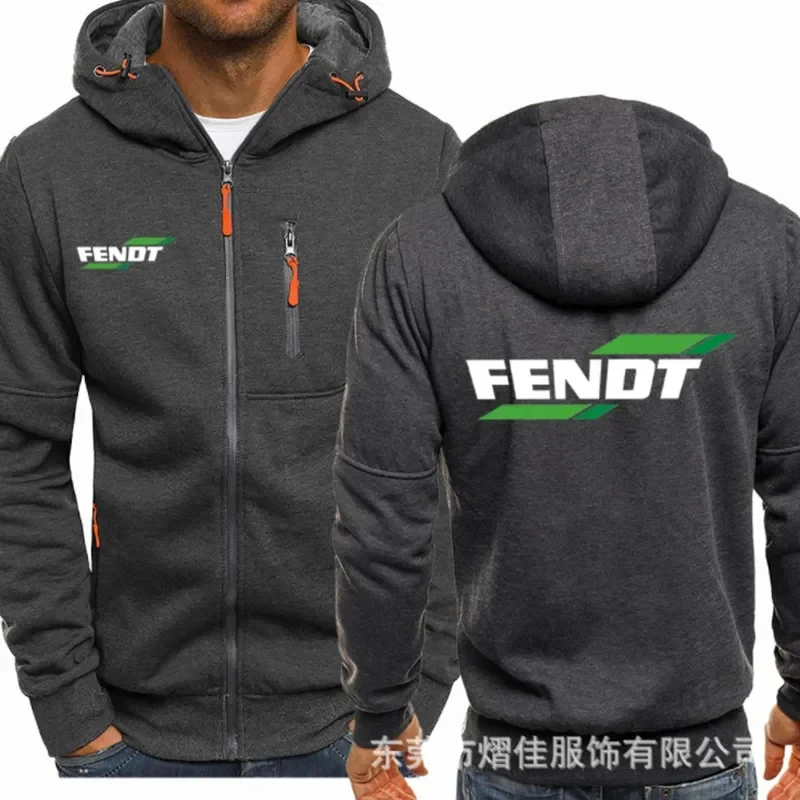 

2023 fashion men's Spring New motorcycle FENDT Hoodie cotton casual zipper men's Hoodie