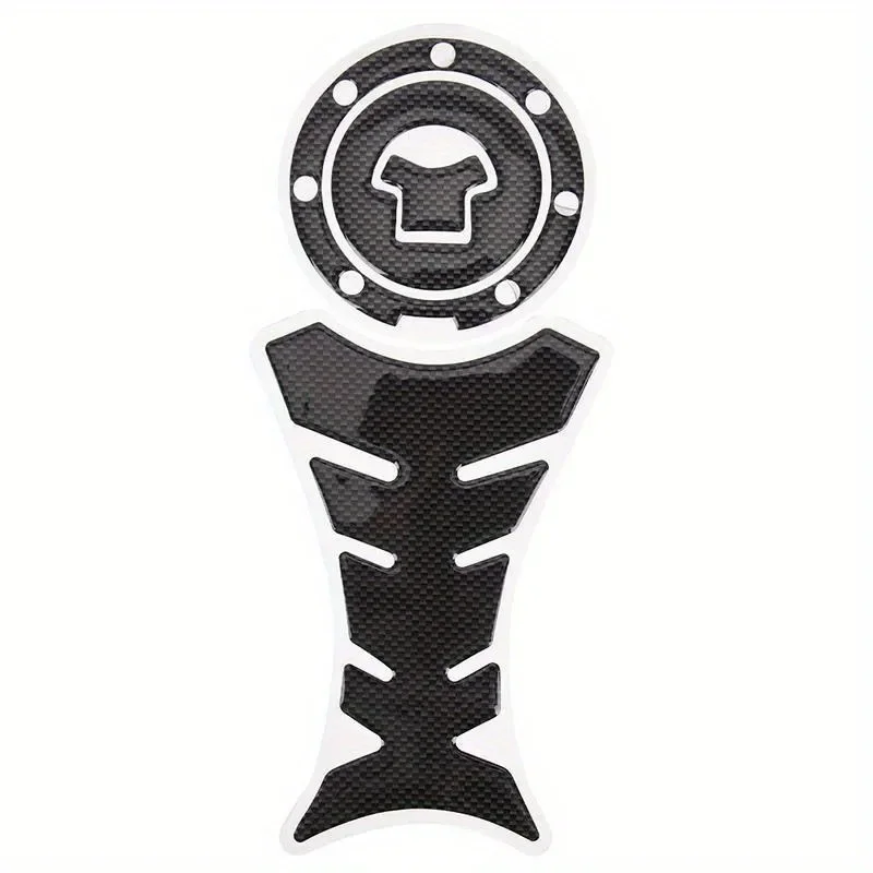 2X Motorcycle Carbon Fiber Tank Pad Protector Stickers Universal Fishbone Design for Honda, Yamaha, Kawasaki, for Suzuki, Ducati