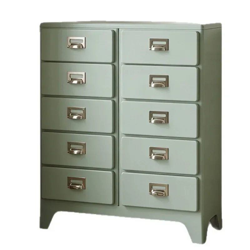 Retro Italian Style Tea Cabinet Dining Room Sideboard Storage Chest Living Room Corner Cabinet Multi-Functional Shelf Unit