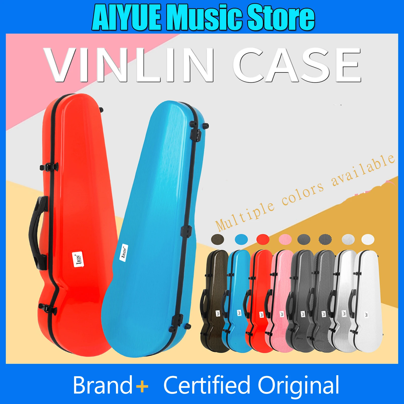 

IRIN 4/4 Violin Case Carbon Fiber Violin Box With Hygrometer Backpack Lightweight Double Shoulder Strap Bag Violin Parts