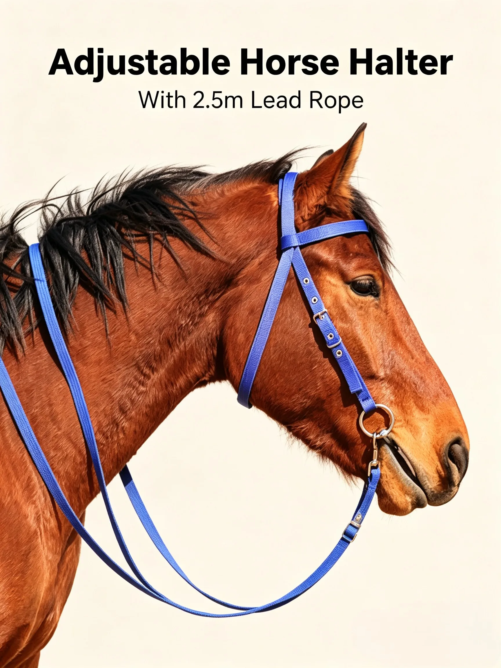 Headcollar Rope Set - Horse Halter with Lead Rope Set