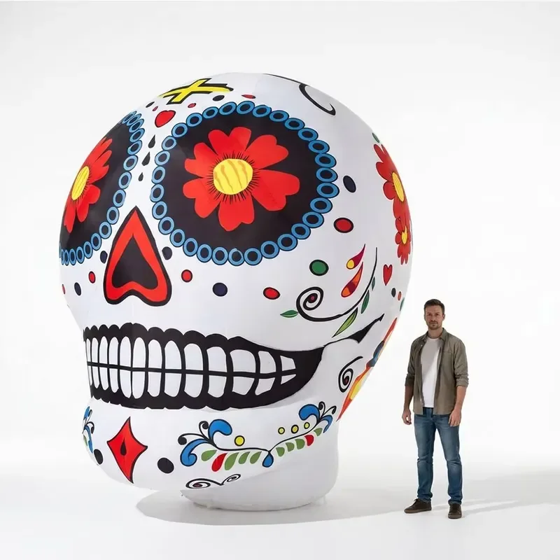 GIANT Inflatable Halloween Skull Model for Outdoor Event Advertising Commercial Festive Decoration