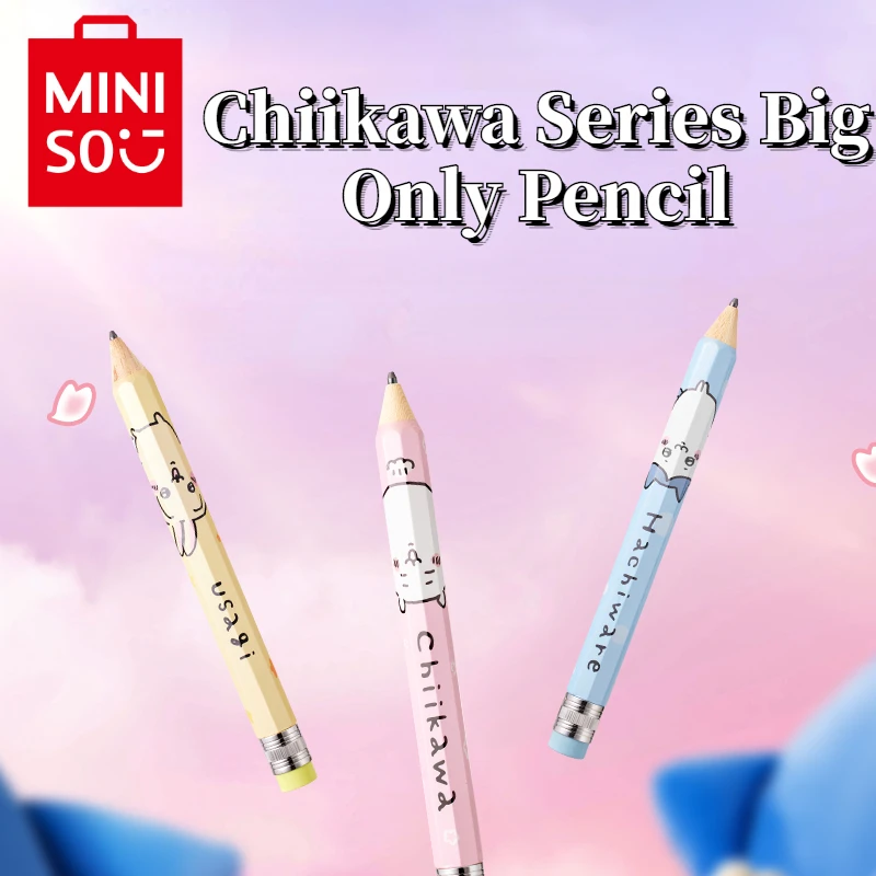 MINISO Animation Chiikawa Series Big Only Pencil Cute Cartoon Hachiware Creative Pencil Student Writing Kawaii Usagi Pencil Gift