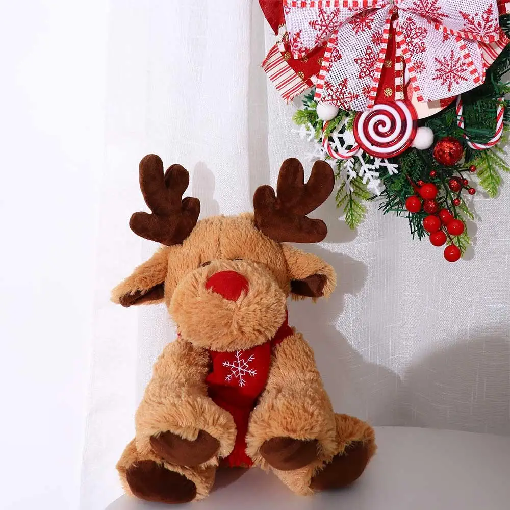 

30cm Soft Doll Dolls Accessories Reindeer Cartoon Elk Plush Doll Christmas Gifts Elk Plush Toys Stuffed Toy