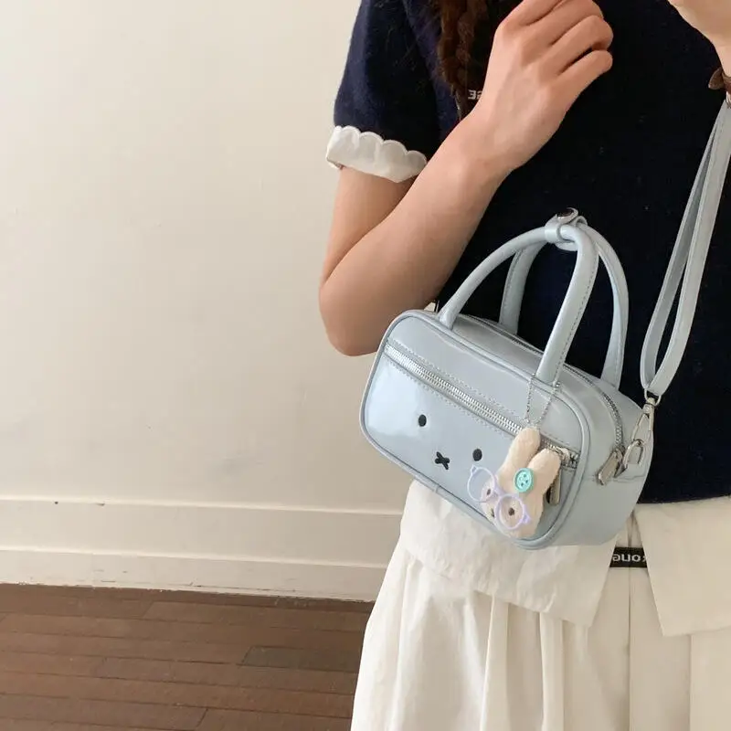 Miffy Handbag Ins Korean Fashion Versatile Single Shoulder Crossbody Bag Kawaii Anime Versatile Western-Style Crossbody Bag