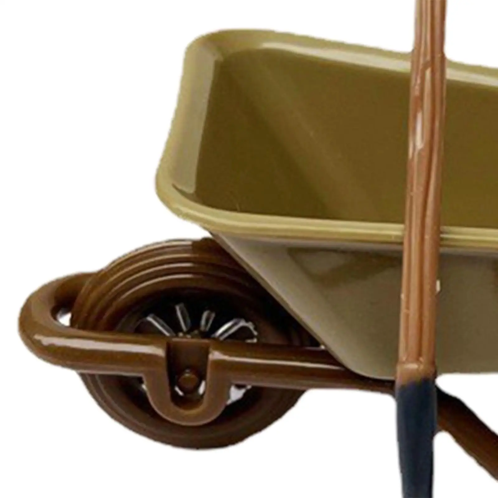 3x 1:12 Dollhouse Farm Tools Assembled Cart Simulation Life Scene Home Miniature Agricultural Vehicle Grass Fork Broom Ornaments