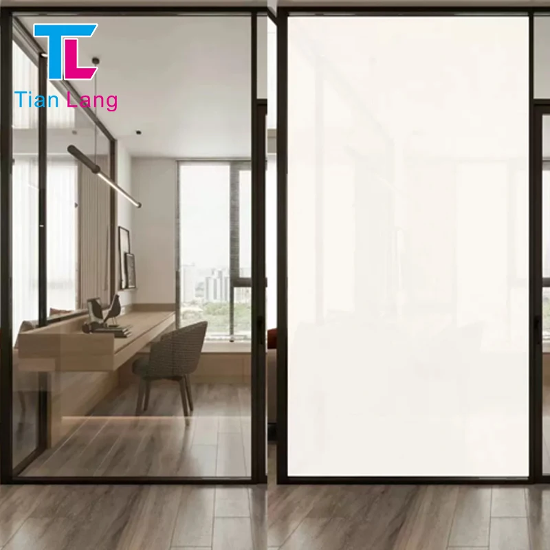 TianLang Electrochromic transparent window film self-adhesive pdlc smart glass film electric privacy dimming glass film pdlc