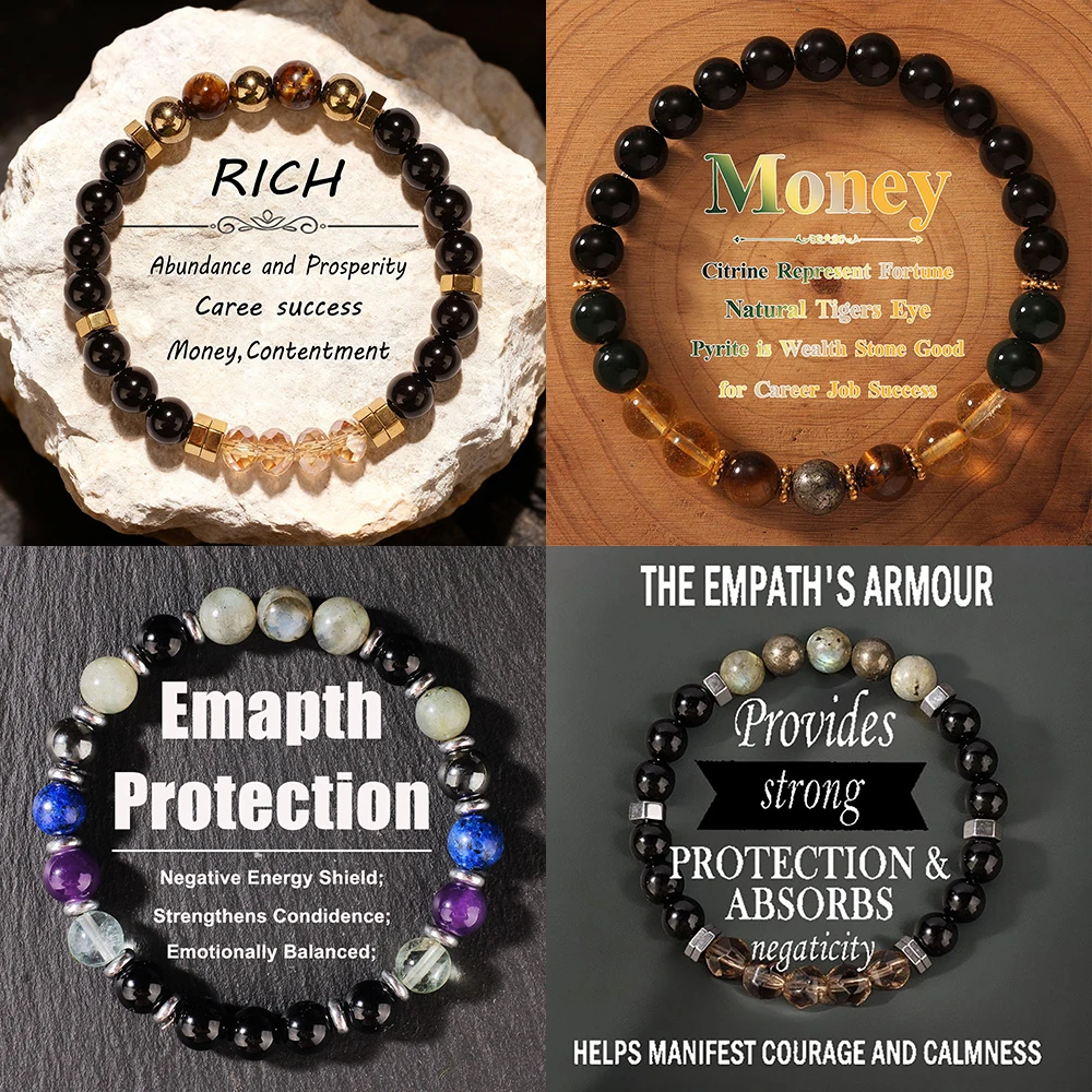 Exquisite Summer Accesorios Hematite Pyrite Brother Holiday Christmas Spiritual Natural Stone Money Bracelet Attract Money