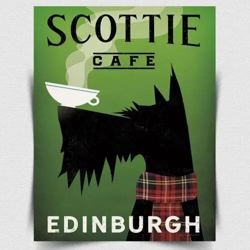 SCOTTIE CAFE EDINBURGH METAL SIGN WALL PLAQUE Sign style print cafe kitchen