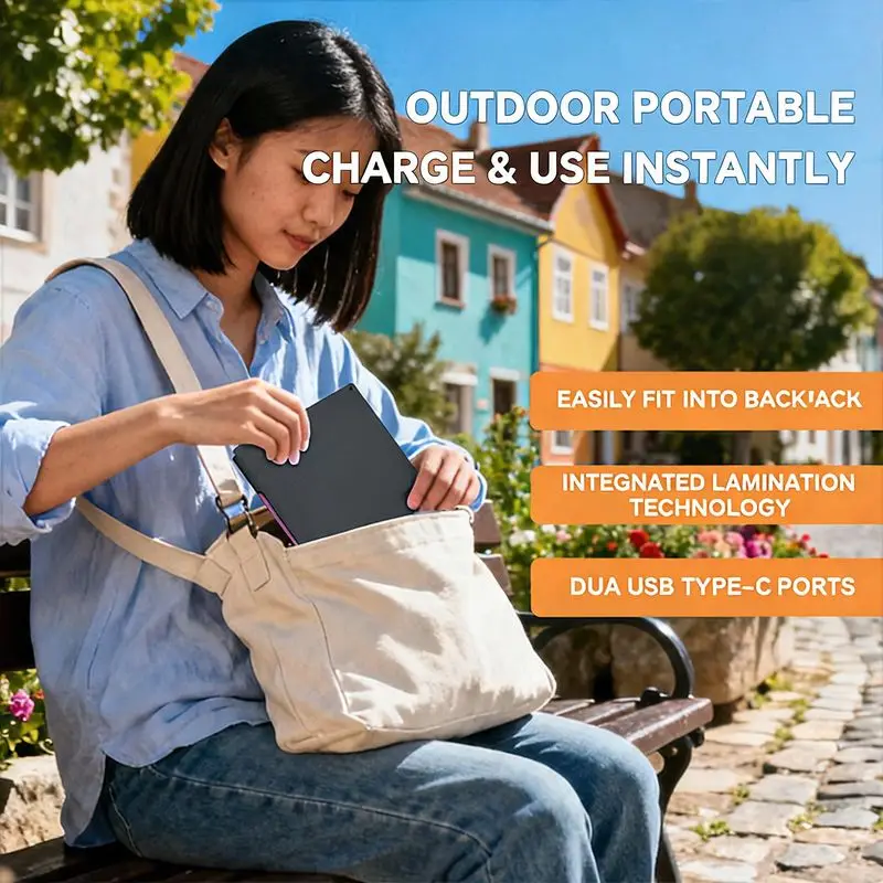 30W18V Solar Charging Folding Bag USB + Type-c Output Outdoor Portable Charging Panel Solar Panel