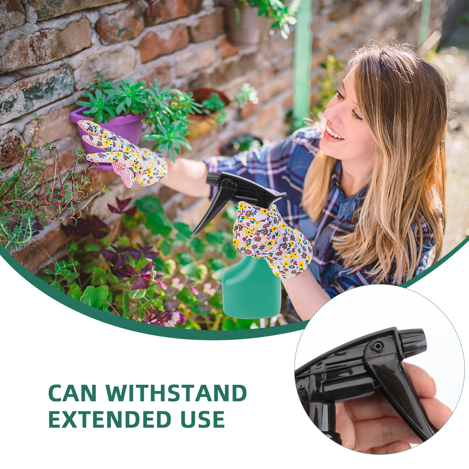 

10Pcs Garden Tools Set Case Lightweight Flower Pattern Rustproof Shovel Pruning Shears Water Sprayer Tote Bag for Potted Plants