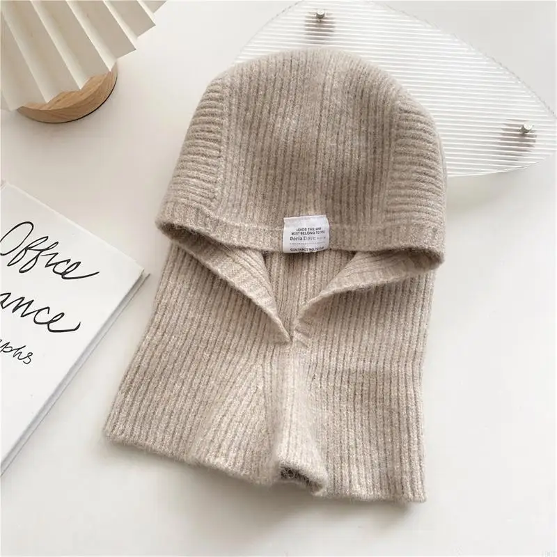 قبعة مقنعين مقنعين الرقبة دفئا قبعة وشاح مجموعة قطعة واحدة الكروشيه لوشاح الرأس