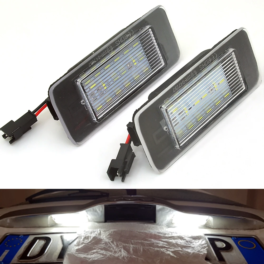 2Pcs 18Led License plate lamp light No error For Opel Zafira Tourer C P12 11-2016 Pre-facelift Astra J Sports Tourer J Estate