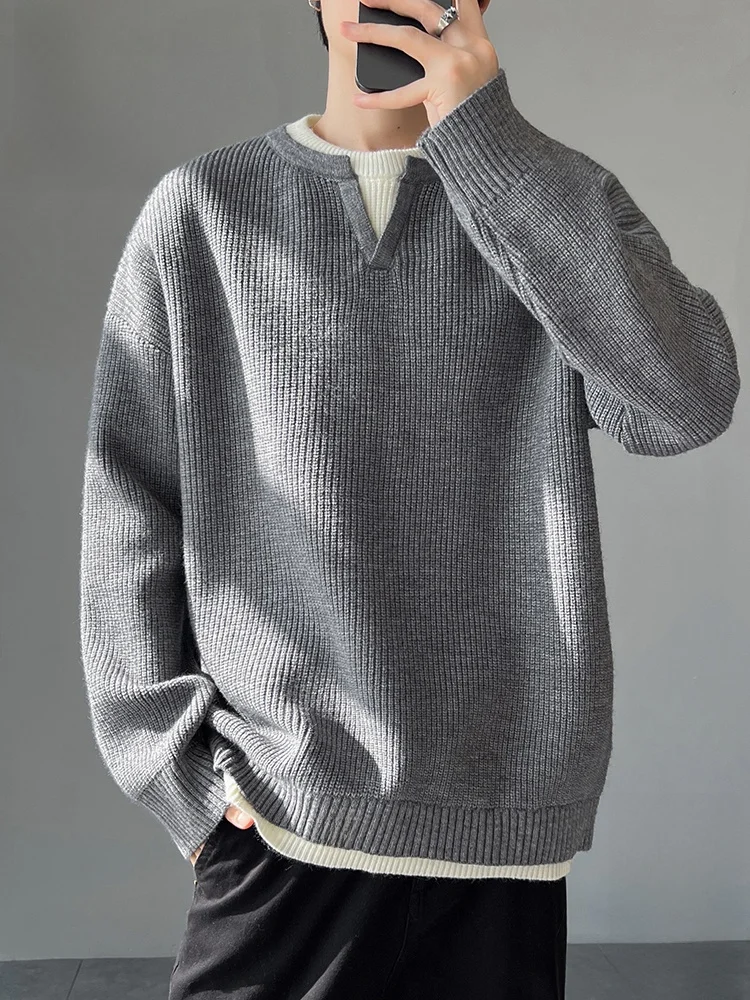 

PaulFrank ey V-Ne Knitted Sweater Casual Loose Fit Autumn Menswear Big Mouth Monkey Couple Sle Long Sve Crew Ne