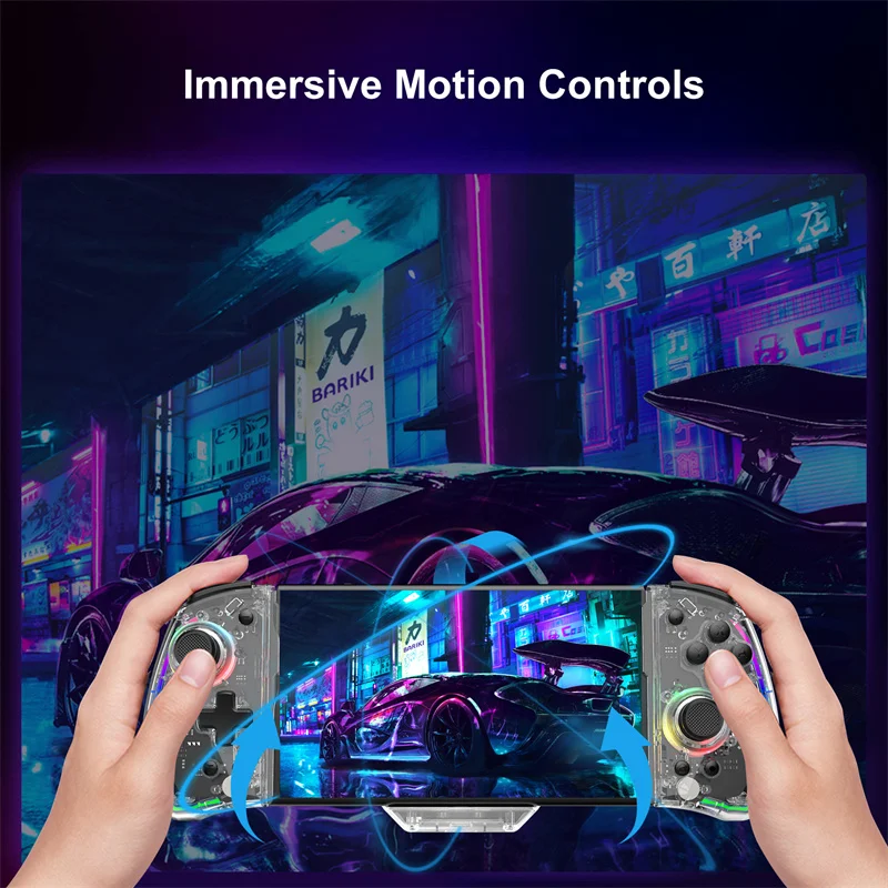 LinYuvo KS45 RGB Colorful Transparen For Switch game console in-line handle suitable Controller Joypad Gamepad Joystick