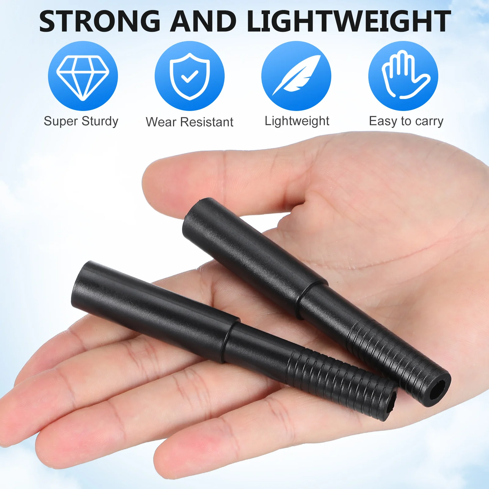 2 pcs Golf Club Shaft Extender High-Strength Pp Material Lightweight Durable Sandable Extension Rod For Shafts Golf Club Grips