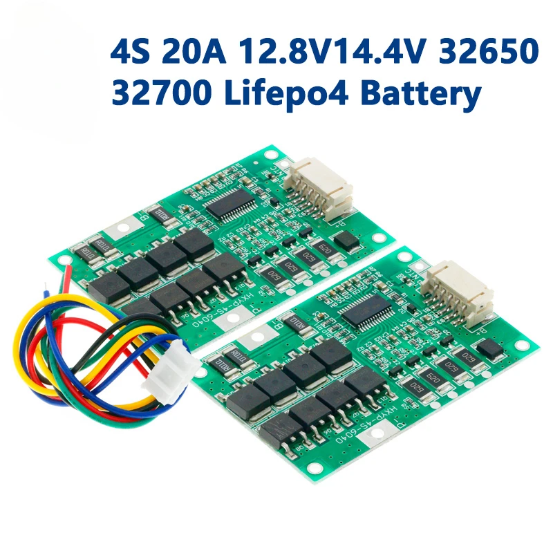 4S 20A 12.8V14.4V 32650 32700 Lifepo4 Battery Balanced BMS for Electric Boat Uninterrupted Power Supply 12V Car Battery