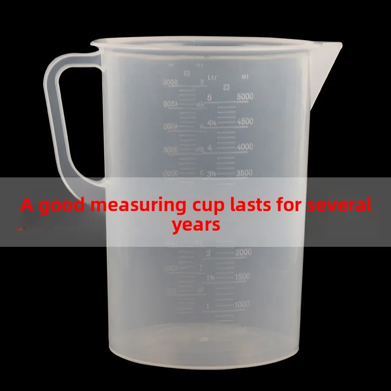 Thickened Premium 5000ml Plastic Graduated Cup Measuring Jug with Scale 5L Capacity Cup for Kitchen Cooking Baking DIY