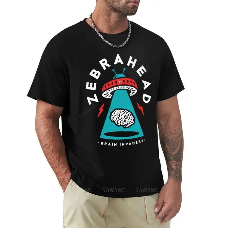 Brain Invaders Zebrahead T-Shirt Anime t-shirt Aesthetic clothing summer top t shirts for men boys teeshirt o-neck tops