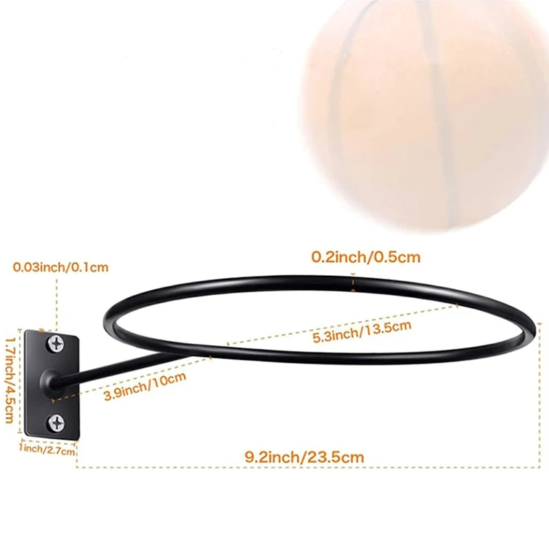 1pc Fußball Display Regal Ball Halter Wand Basketball Lagerung Rack Wohnzimmer Decor Platzsparend – Detail 9