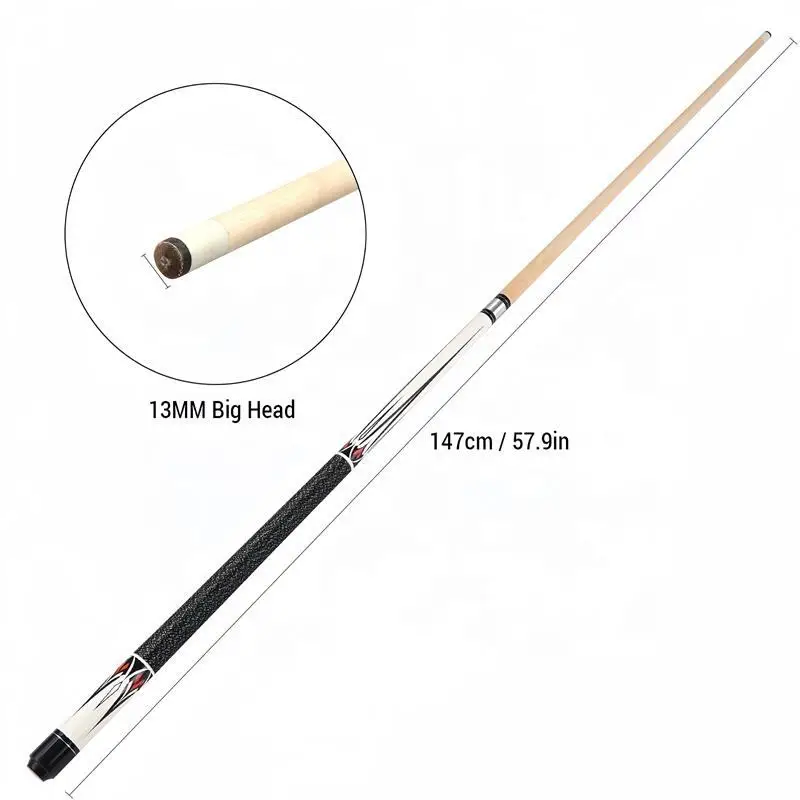 

2025Will High Quality Advanced North American Birch Pool Forelimb 1/2 Split Club Big Head 13mm Tip 550g Stainless Steel Nine Bal