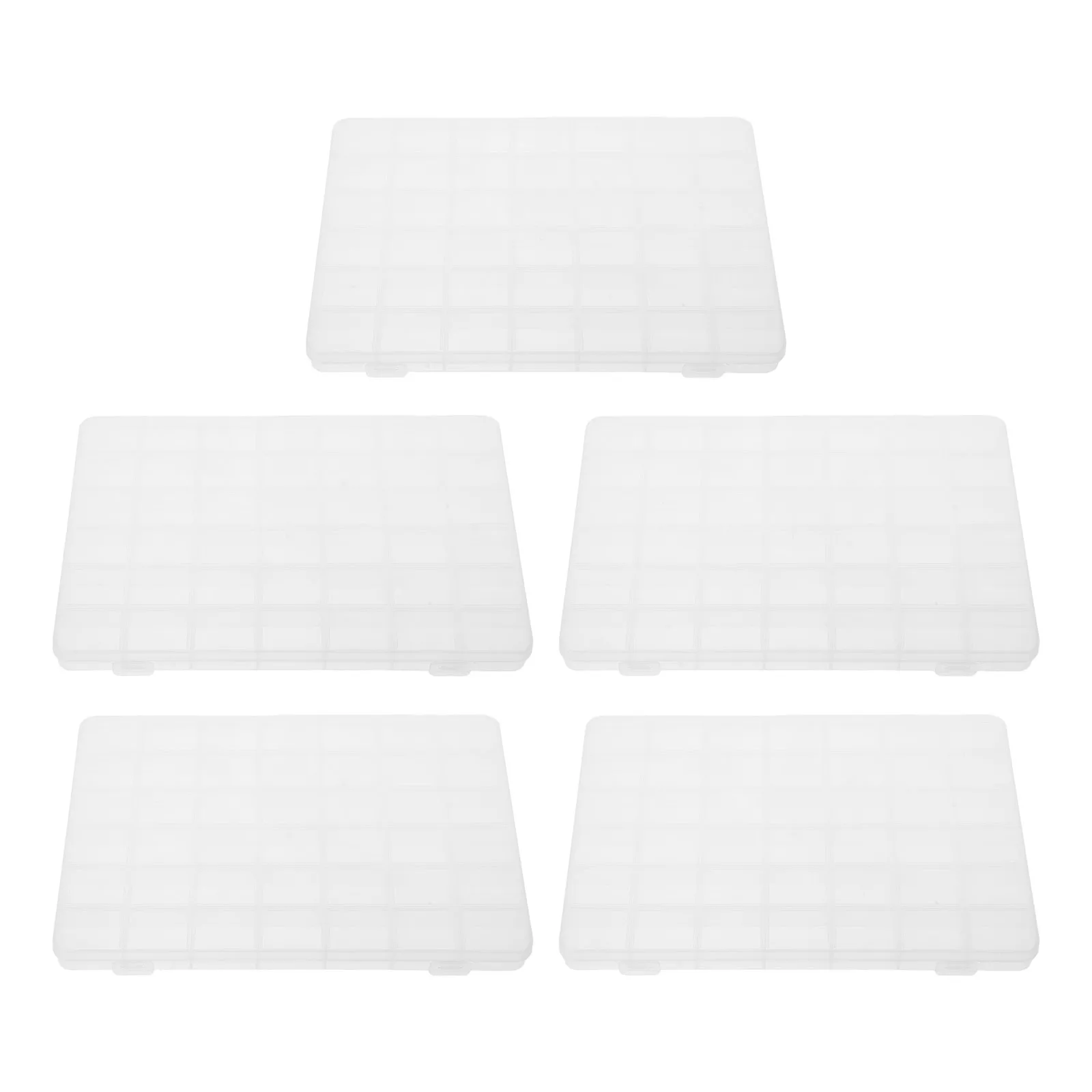 

5Pcs Clear Bead Container Box 42 Grids Plastic Organizer for Jewelry Crafts Transparent Storage Case Jewelry Organizer Box