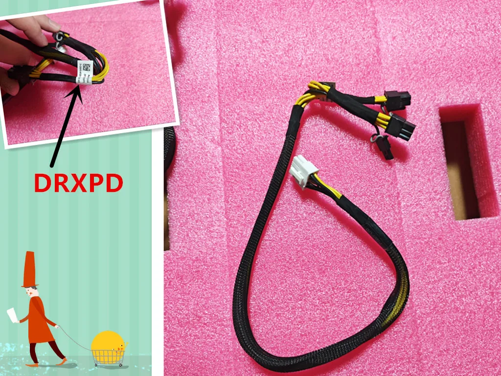 NEW Original DRXPD 0DRXPD Graphics Card GPU Power Cable For T610 T620 T630 T640 GPU Power Cable 8pins