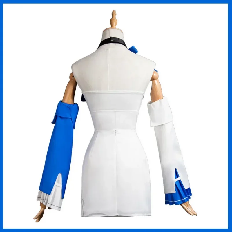 FC6Anime Game Wuthering Waves Yinlin Cosplay Costume GS 25 Wig Blue Dress Uniform  Woman Sexy Sailor Halloween Roleplay Sui@FC8！