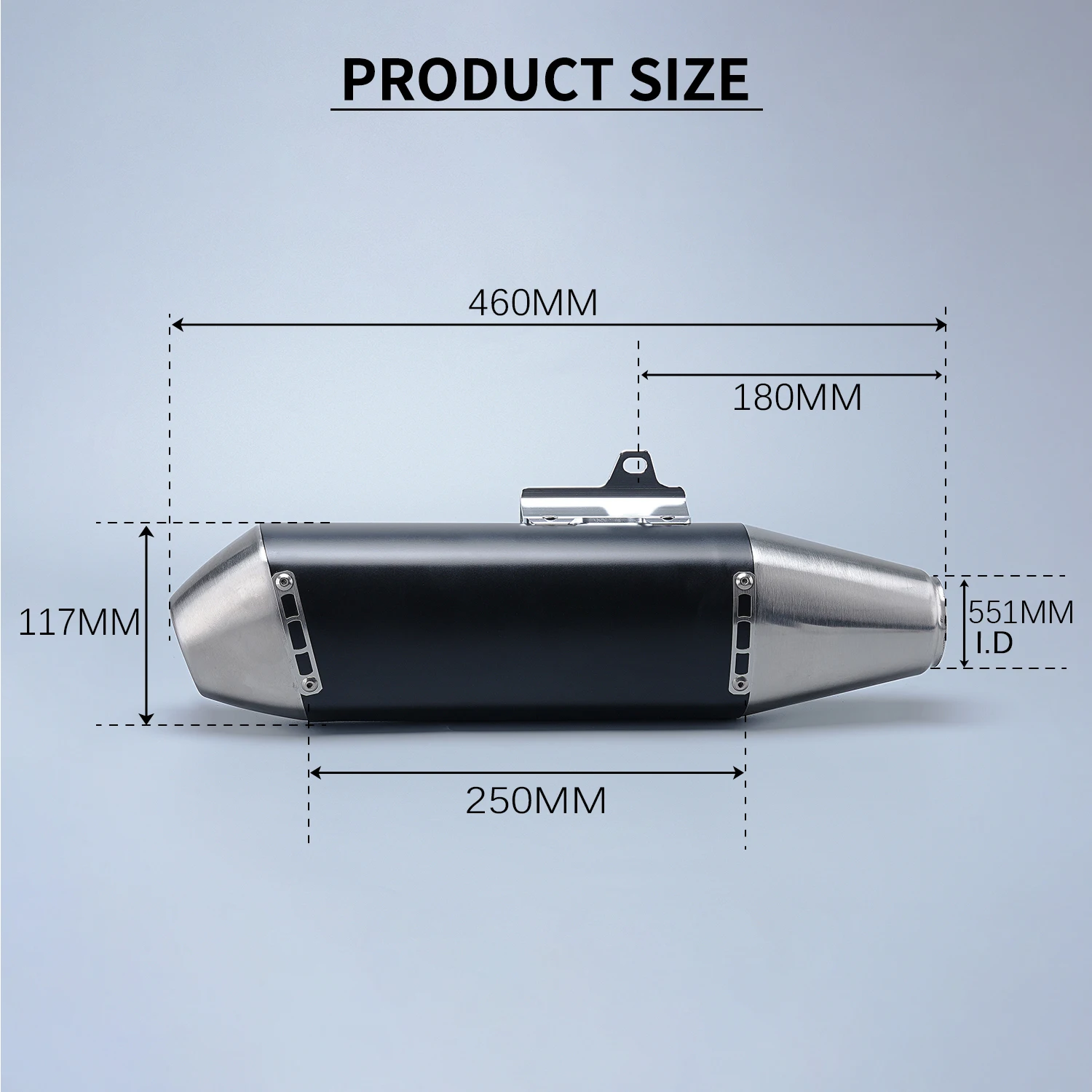 

expeditionary force moto exhaust Pipr tail section modification suitable models Universal Connecting Slip-on Muffler Escape Link