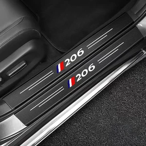 Carbon -Car Carbon -Kennzeichnung, Beschützerstreifen für Peugeot 206, 207, 208, 306, 307, 308, 406, 408, 2008, 5008, 4 Pces 8 Hauptaufkleber Peugeot 308 - №8