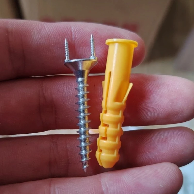 50pcs solid wood base seamless nail special nail invisible safety screw double head self tapping screw foot line